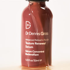 Dr Dennis Gross serum on bathroom counter showing easy integration into daily routine