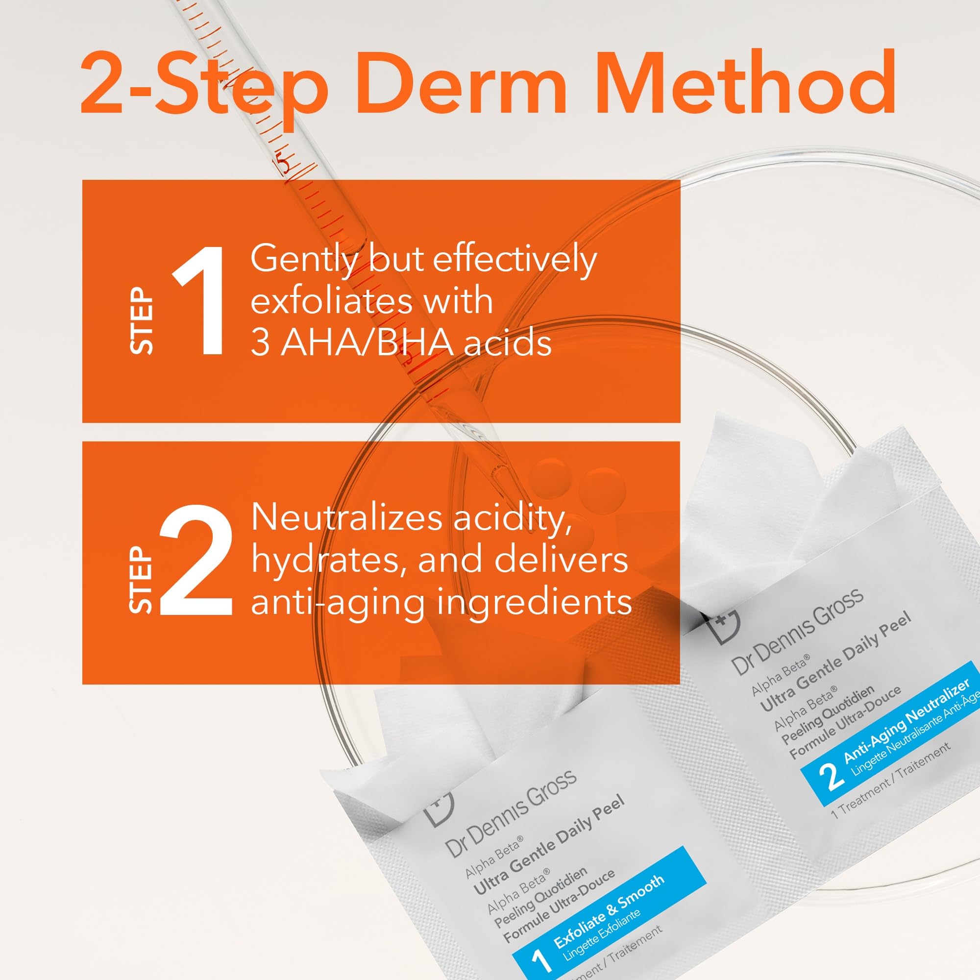 Dr. Dennis Gross step 2 serum pipette detail conveying soothing hydration benefit