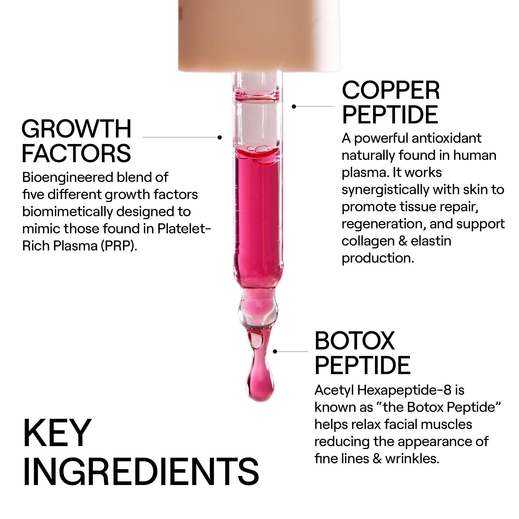 Dr. Diamond's Metacine serum droplet texture demonstrating lightweight hydration