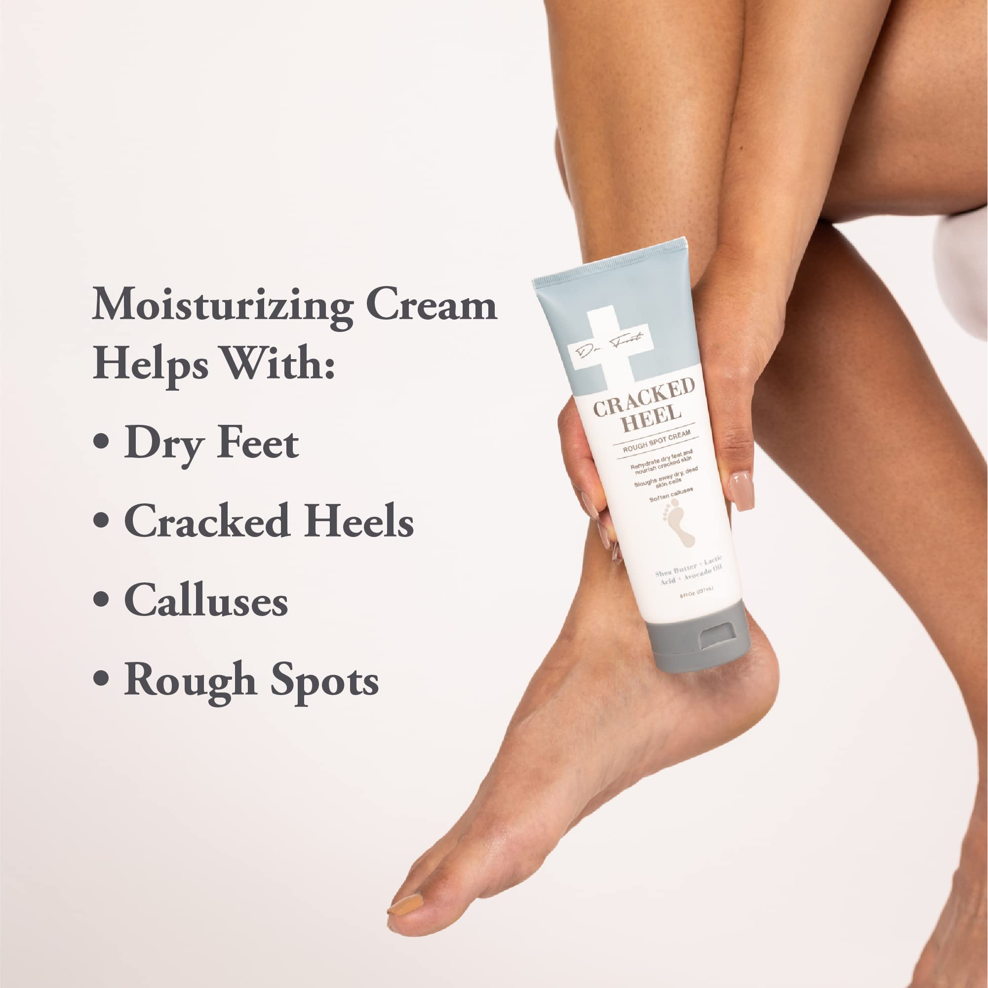 Dr. Foot bottle beside a ruler for 8 fl oz size comparison and scale