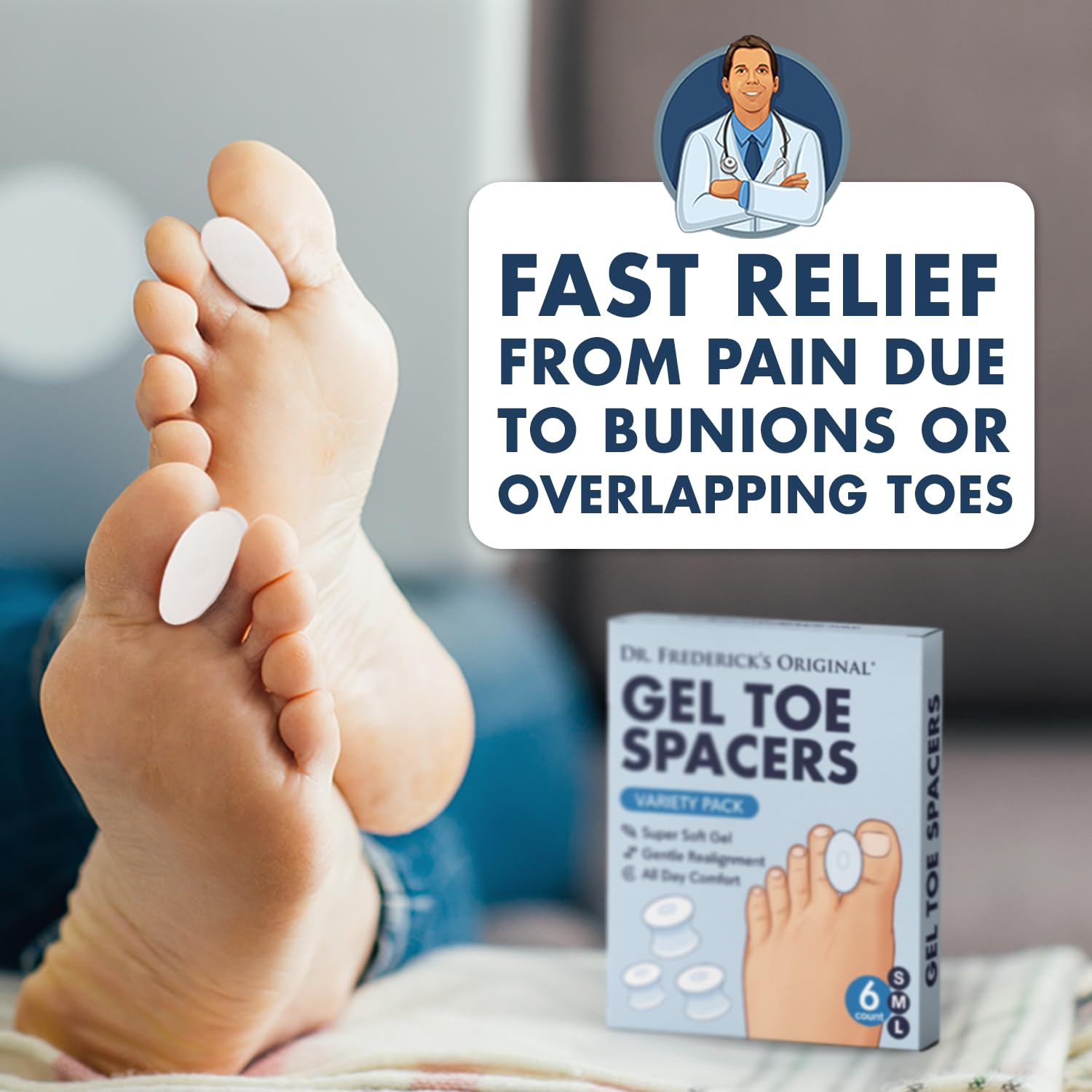 Dr. Frederick's close-up of soft gel texture for comfortable cushioning