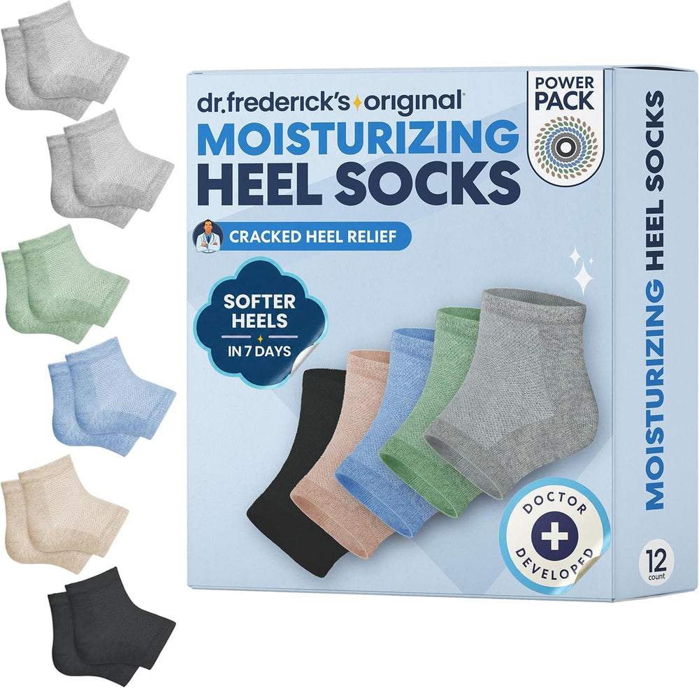Dr. Frederick's front packaging showing six pairs and benefits