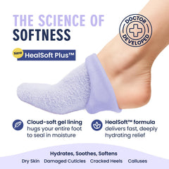 Dr. Frederick's close-up of healsoft plus gel lining showing even moisture delivery benefit