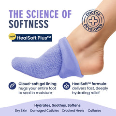 Dr. Frederick's gel socks inner gel lining close-up demonstrating moisturizing barrier