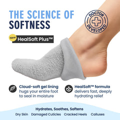 Dr. Frederick's close-up of inner HealSoft Plus gel lining and moisturizing effect