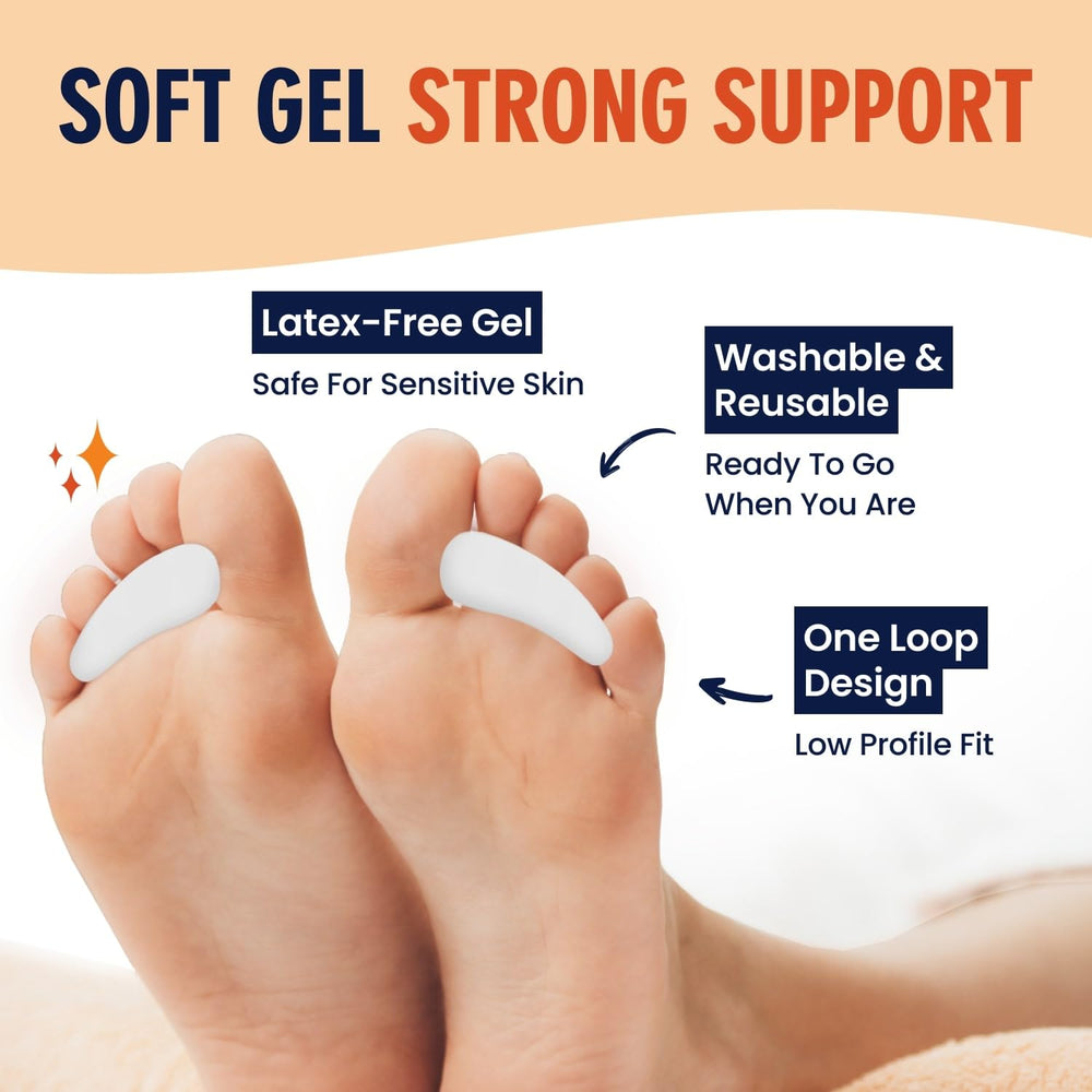 Dr. Frederick's gel corrector inside shoe providing protective comfort