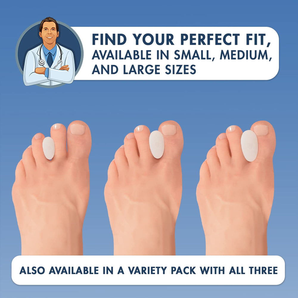 Dr. Frederick's separators on toes during yoga showing alignment and comfort