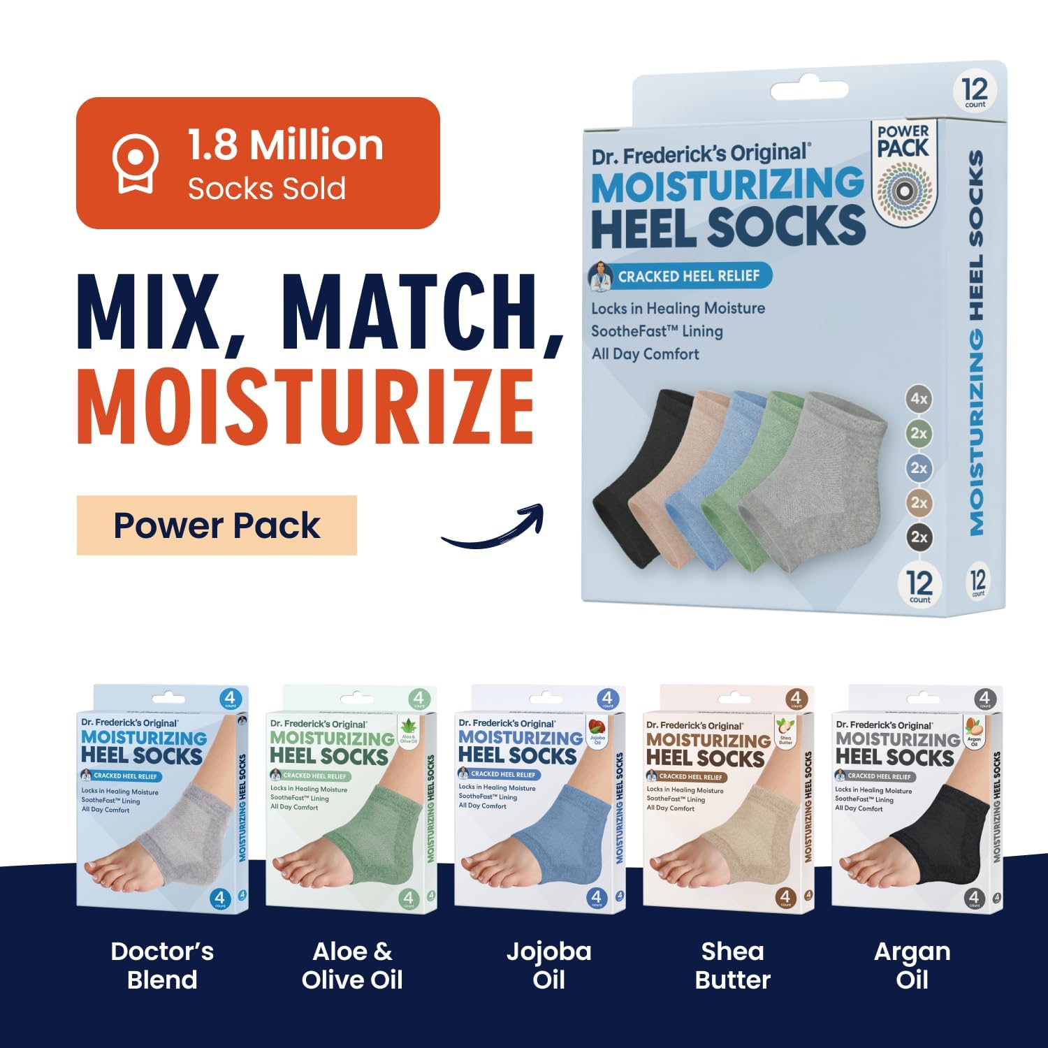 Dr. Frederick's socks in a washing mesh to show they are washable