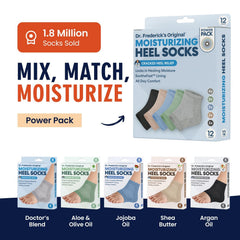 Dr. Frederick's socks in a washing mesh to show they are washable