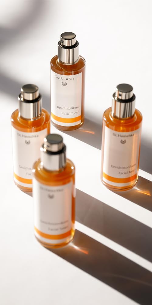 Dr. Hauschka misting over face demonstrating even coverage and refreshment