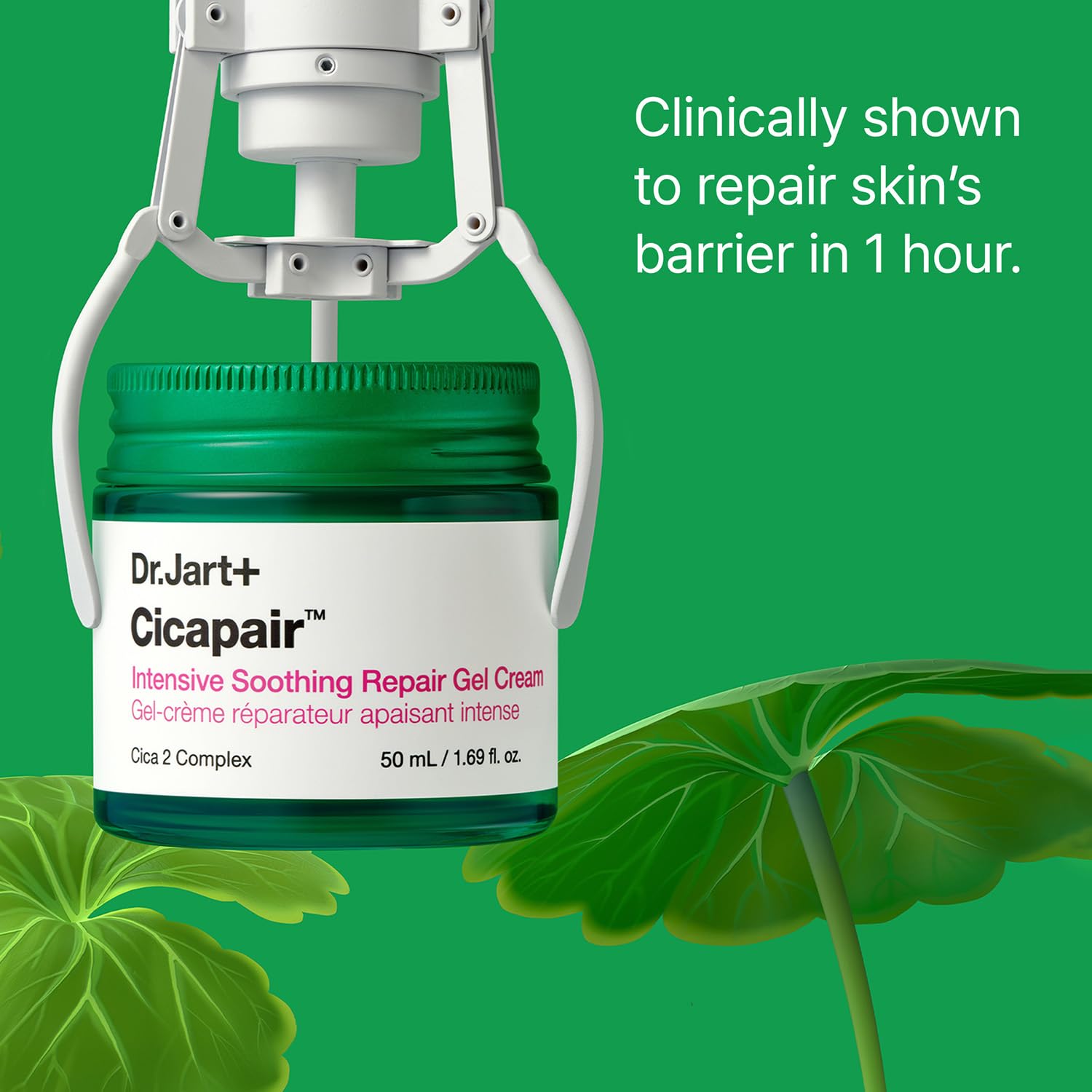 Dr.Jart+ being applied to cheeks delivering instant cooling comfort
