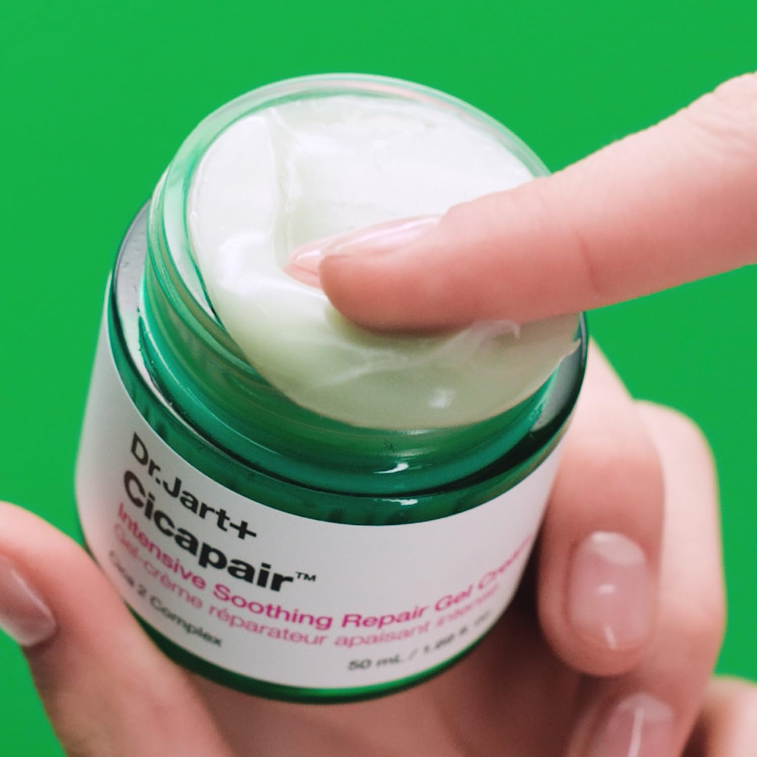 Dr.Jart+ open jar top view revealing lightweight gel consistency