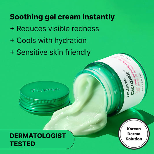 Dr.Jart+ gel texture close-up highlighting fast absorption and hydration