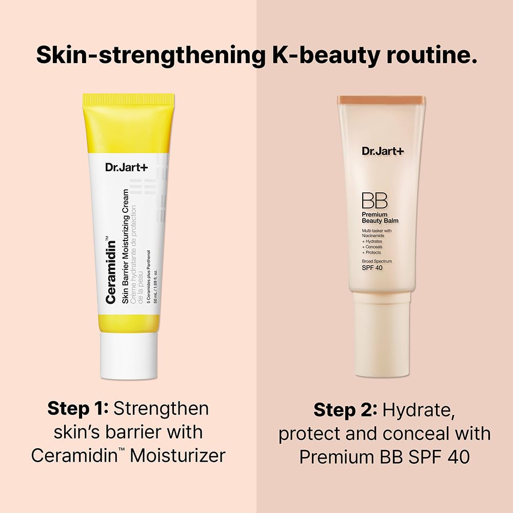 Dr.Jart+ packaging label closeup showing SPF 40 and ingredient highlights for clarity