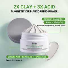 Dr.Leo mask rinsing with water droplets showing easy removal benefit