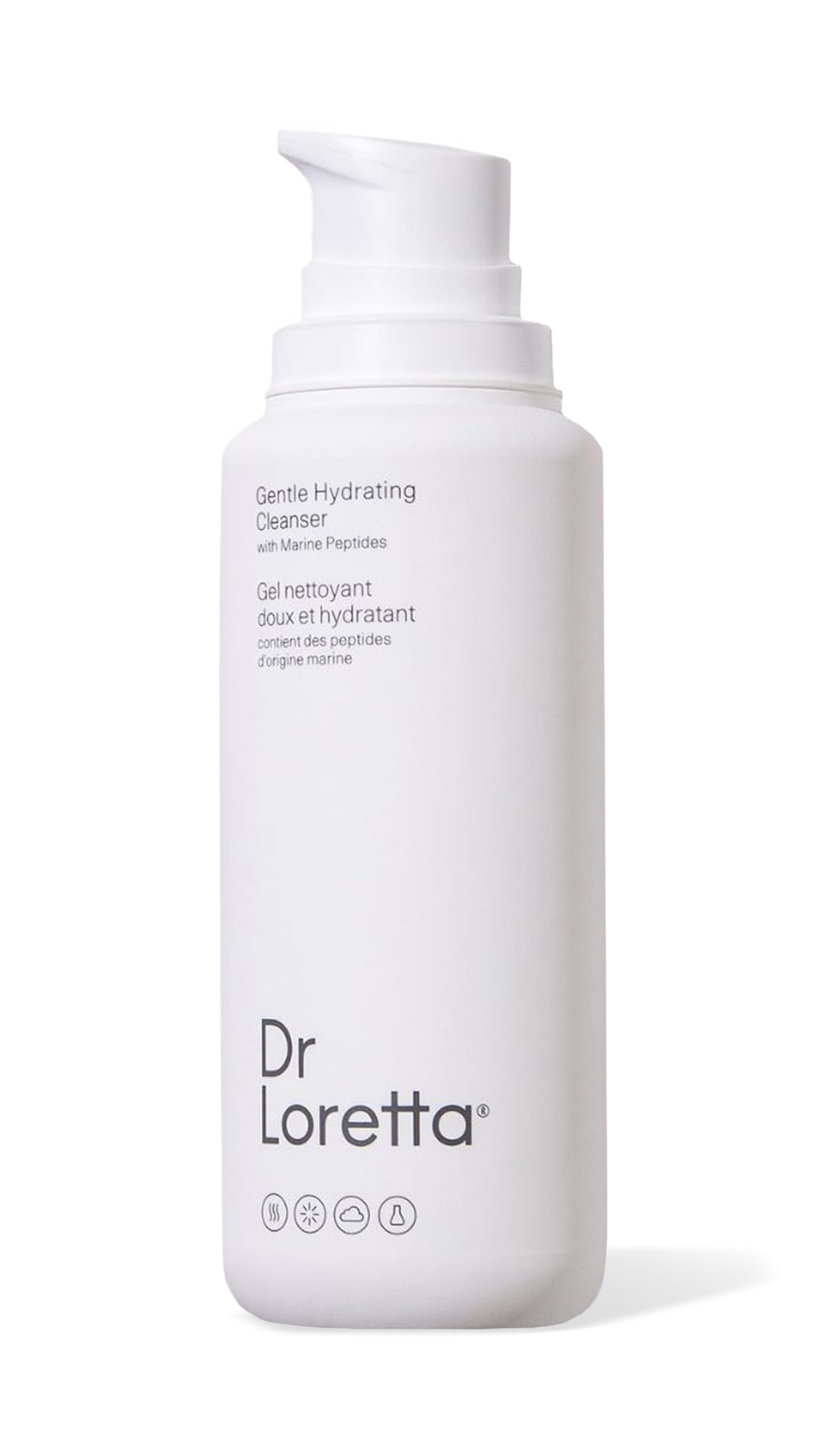 Dr. Loretta front packaging showing bottle and label, highlighting gentle formula