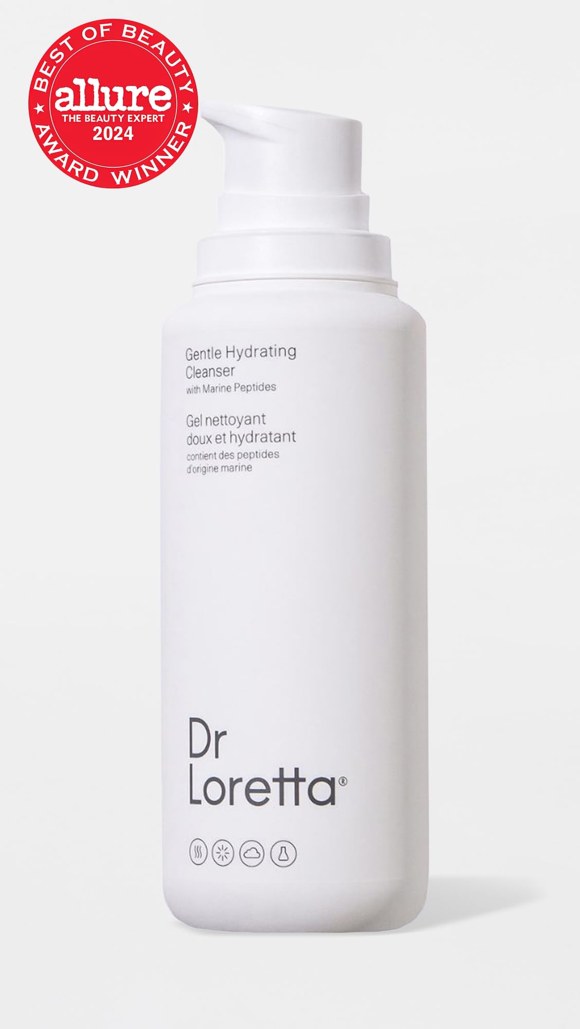 Dr. Loretta gel texture close-up, showing silky consistency and hydrating feel