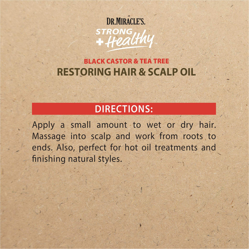 Dr. Miracle's applied during scalp massage demonstrating soothing hydration benefits