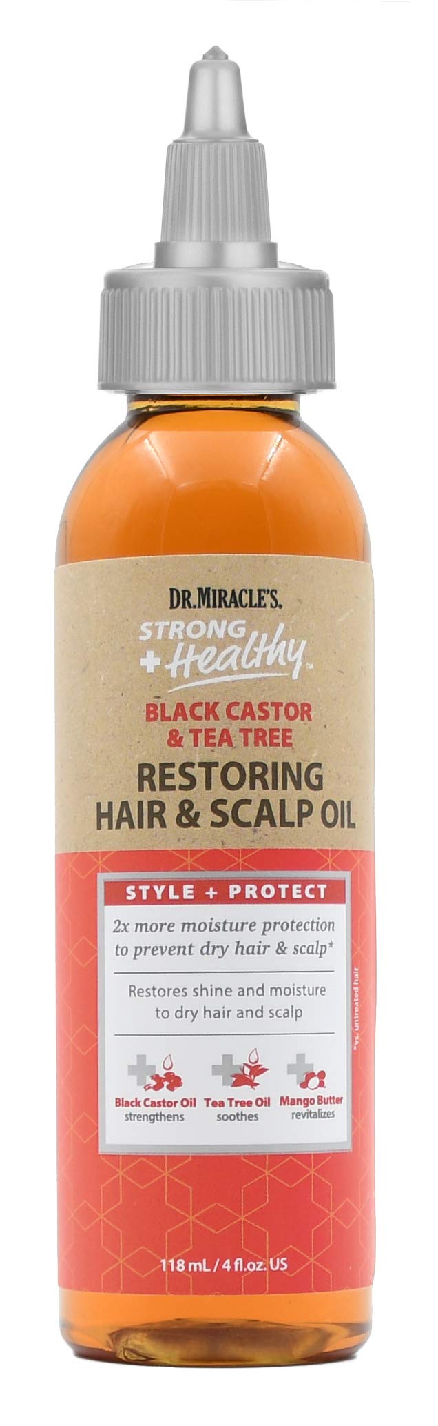 Dr. Miracle's front bottle view showing label and 4oz size for easy identification