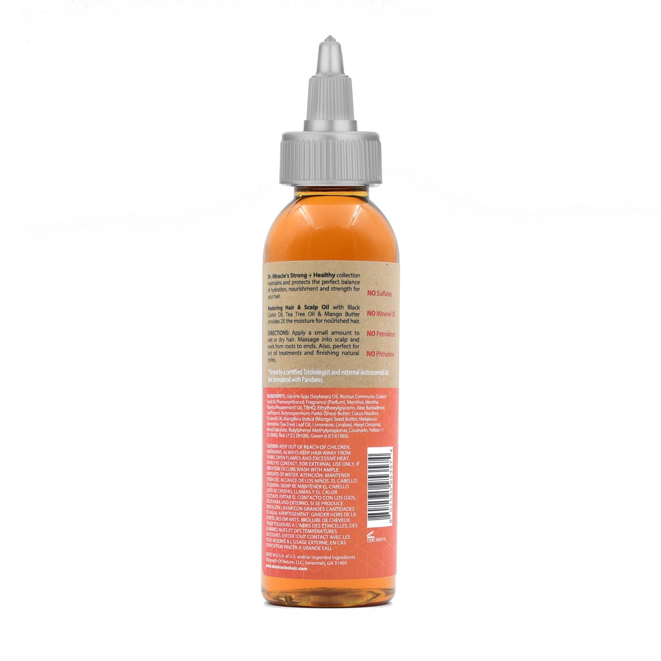 Dr. Miracle's oil pouring close-up showcasing smooth texture and hydration benefits