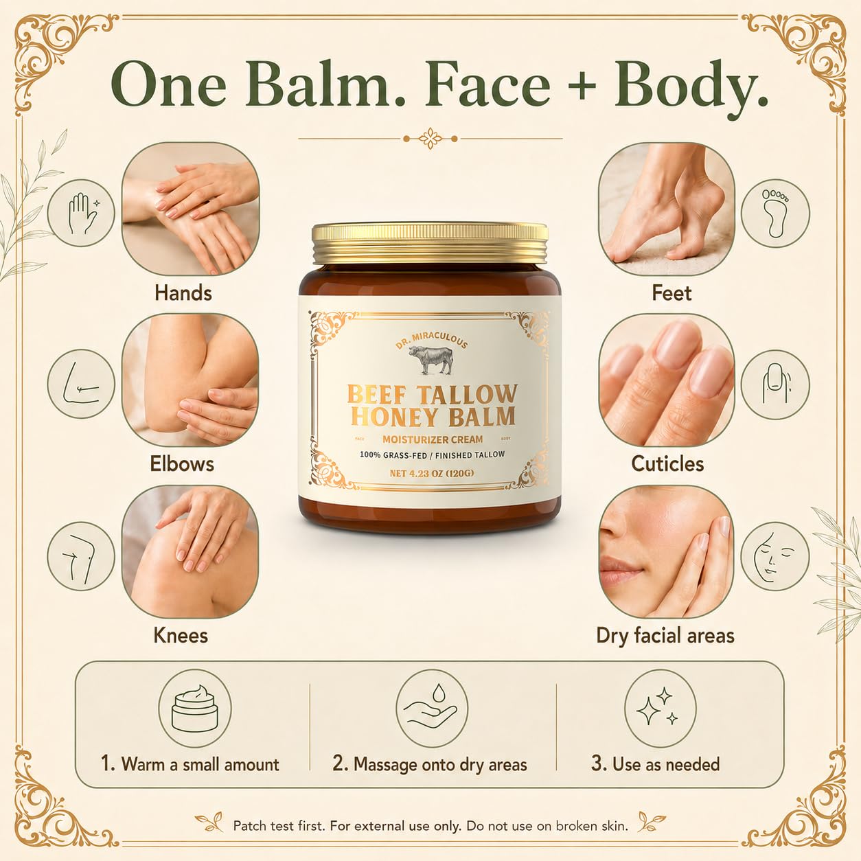 Dr. Miraculous label close-up showing ingredient callouts for transparency