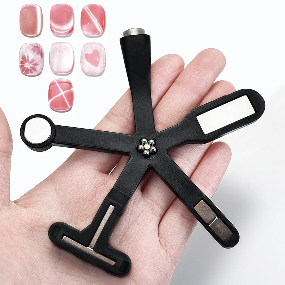 Dr.nail six magnetic heads closeup revealing pattern options for creativity