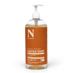 Dr. Natural front bottle view showing almond scent and 32 oz size, practical storage benefit