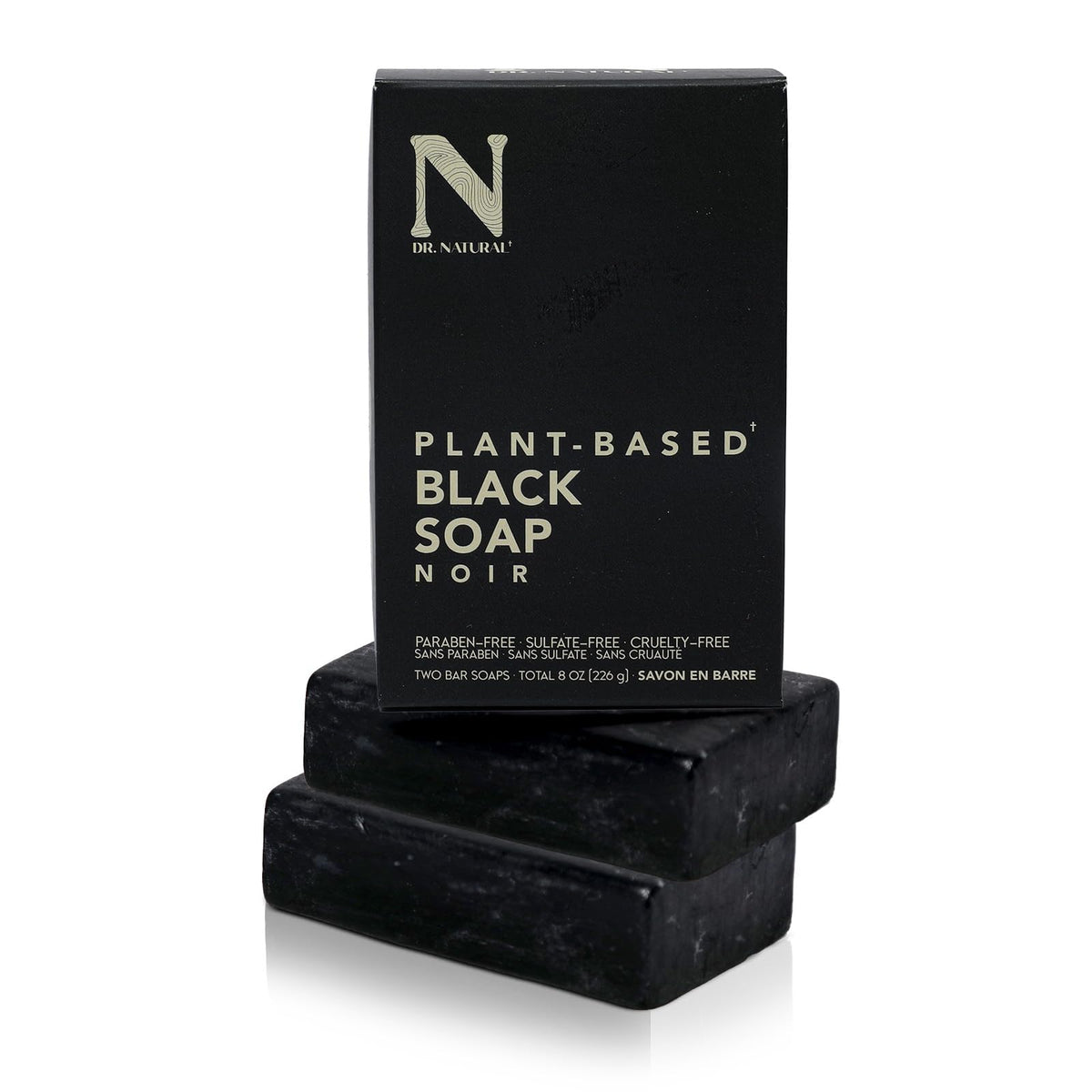 Dr. Natural soap front packaging showing clean design and natural benefits