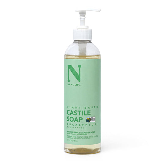 Dr. Natural front label showing eucalyptus scent and 16 oz size for clear product ID and benefits