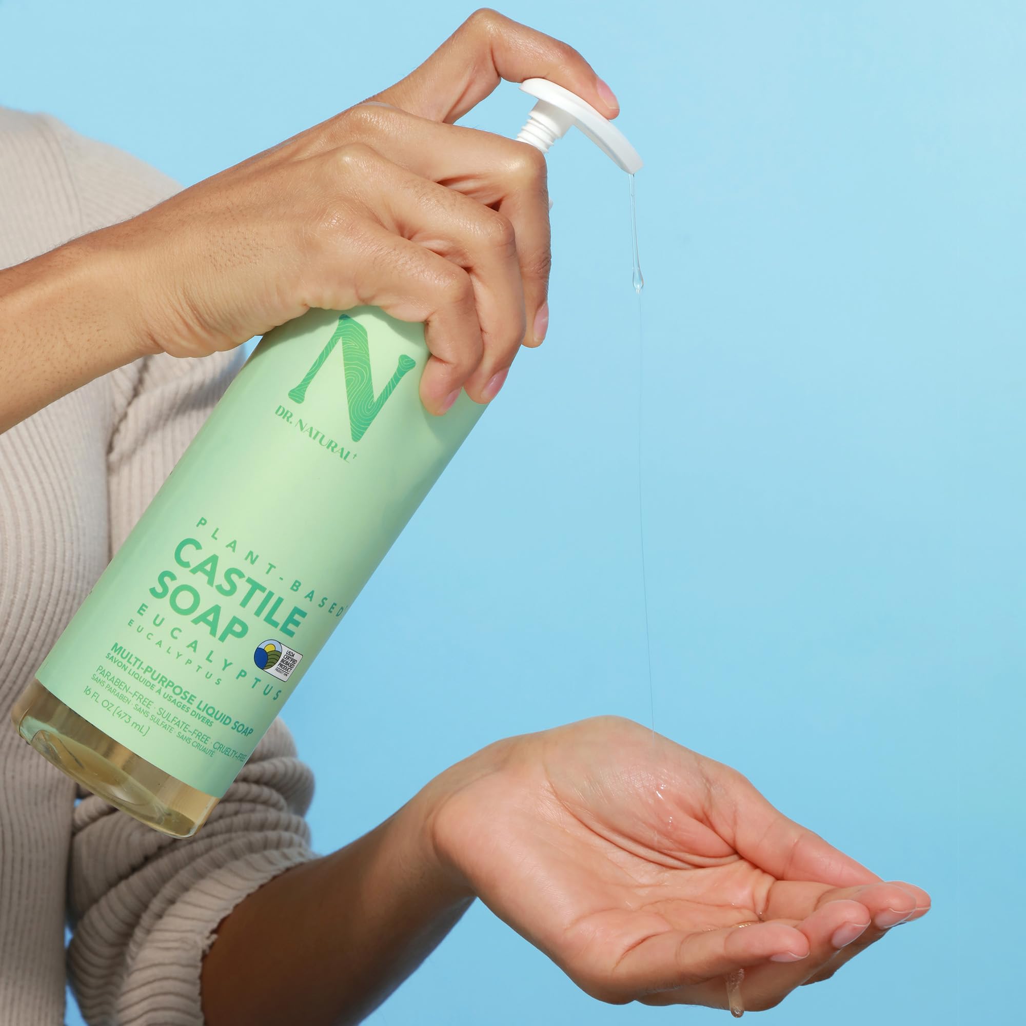 Dr. Natural used for pet bath showing gentle cleansing suitable for animal coats