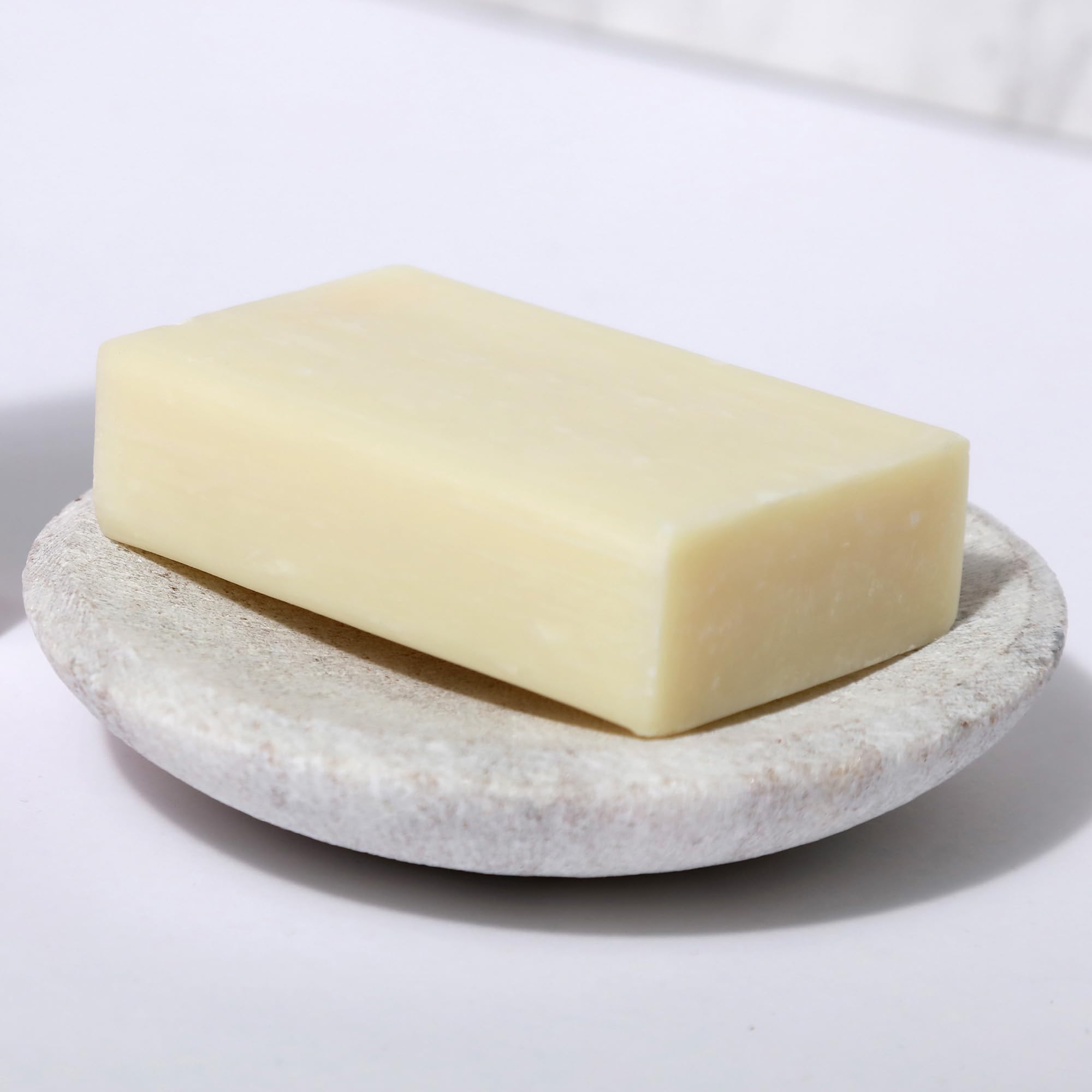 Dr. Natural bar used for kitchen handwashing showing grease removal and skin-softening result