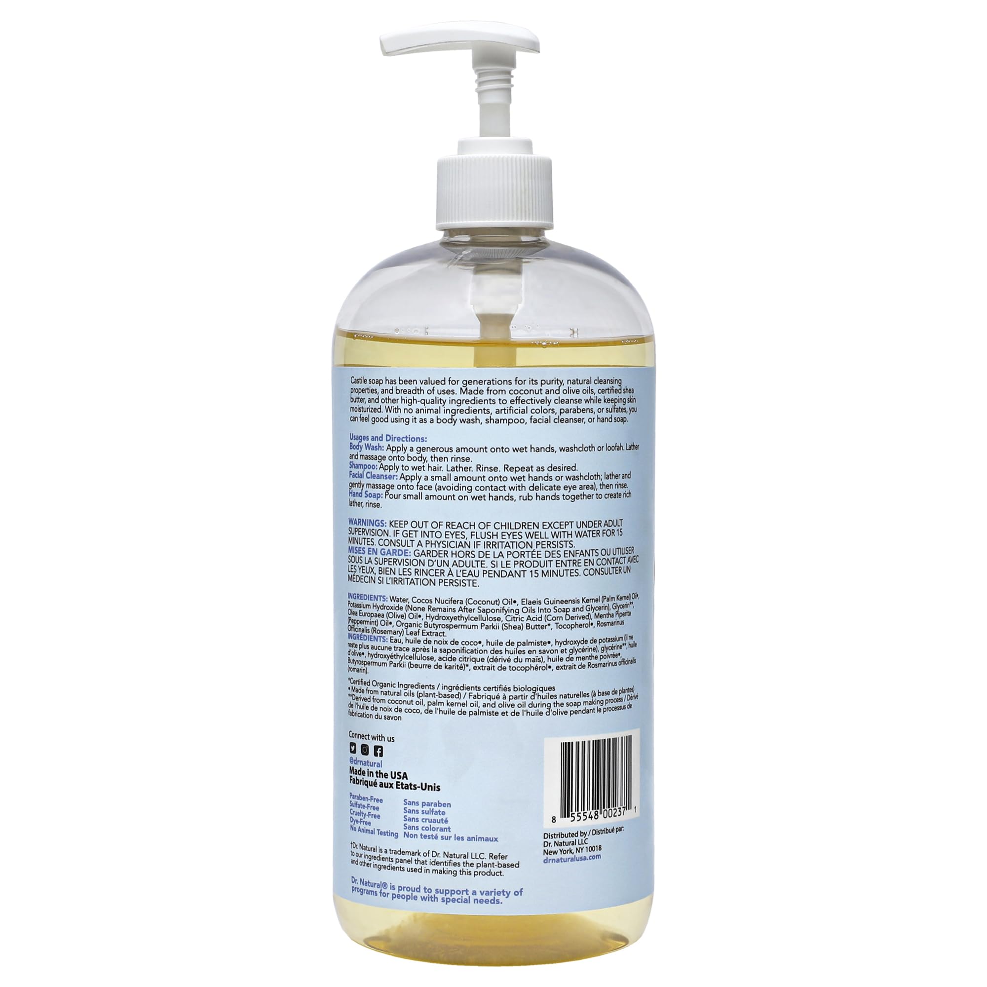 Dr. Natural bottle on bathroom shelf in lifestyle setting showing natural routine benefit