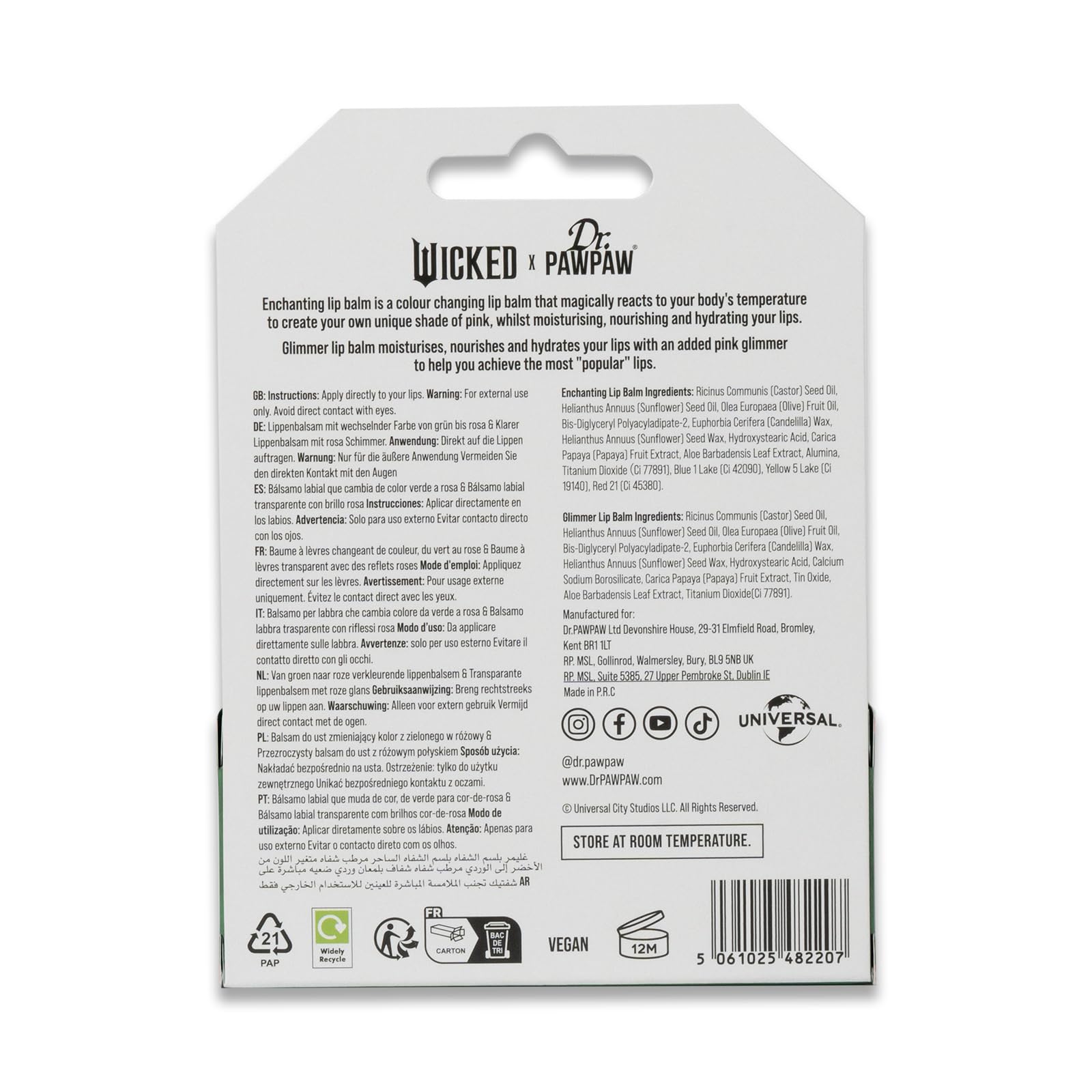 Dr. PawPaw duo label and ingredients view showing transparency and vegan benefit