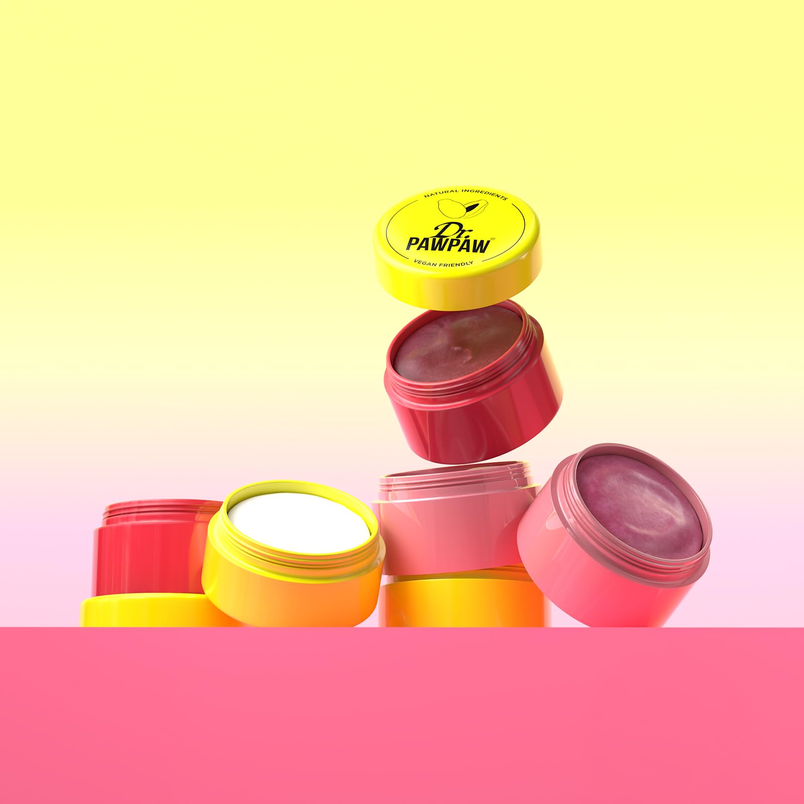 Dr. PAWPAW ORIGINAL BALM before and after lips demonstrating exfoliate then hydrate benefit