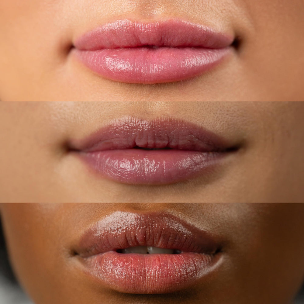Dr. PawPaw applied on lips outdoors showing wearable color and natural enhancement benefit