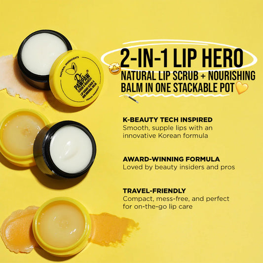 Dr. PAWPAW ORIGINAL BALM scrub texture close-up showing gentle sugar grains
