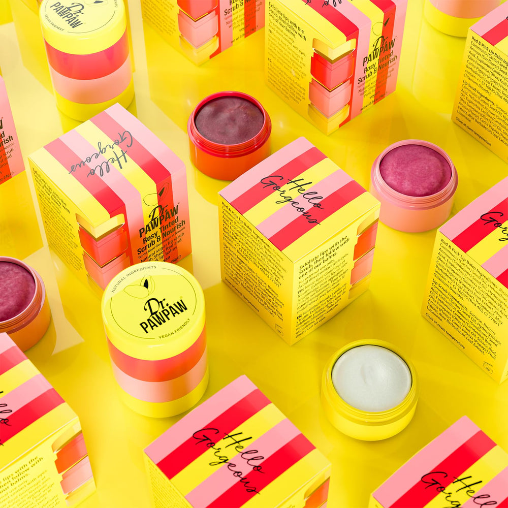 Dr. PAWPAW ORIGINAL BALM packed in a travel pouch illustrating portable lip care