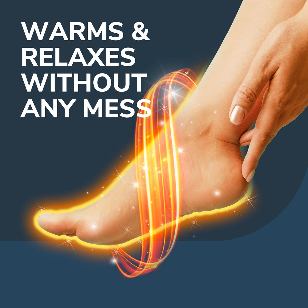 Dr. Scholl's reveal of infused solution inside bootie showing moisturizing benefit