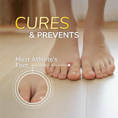 Dr. Scholl's cream texture swipe showing smooth formula and spreadability