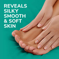 Dr. Scholl's single-use moisturizing sock removed from packet for easy application