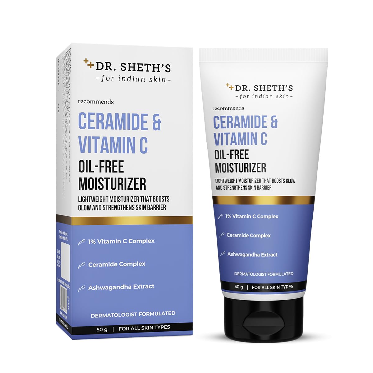 Dr. Sheth's front packaging showing product and benefit of lightweight hydration