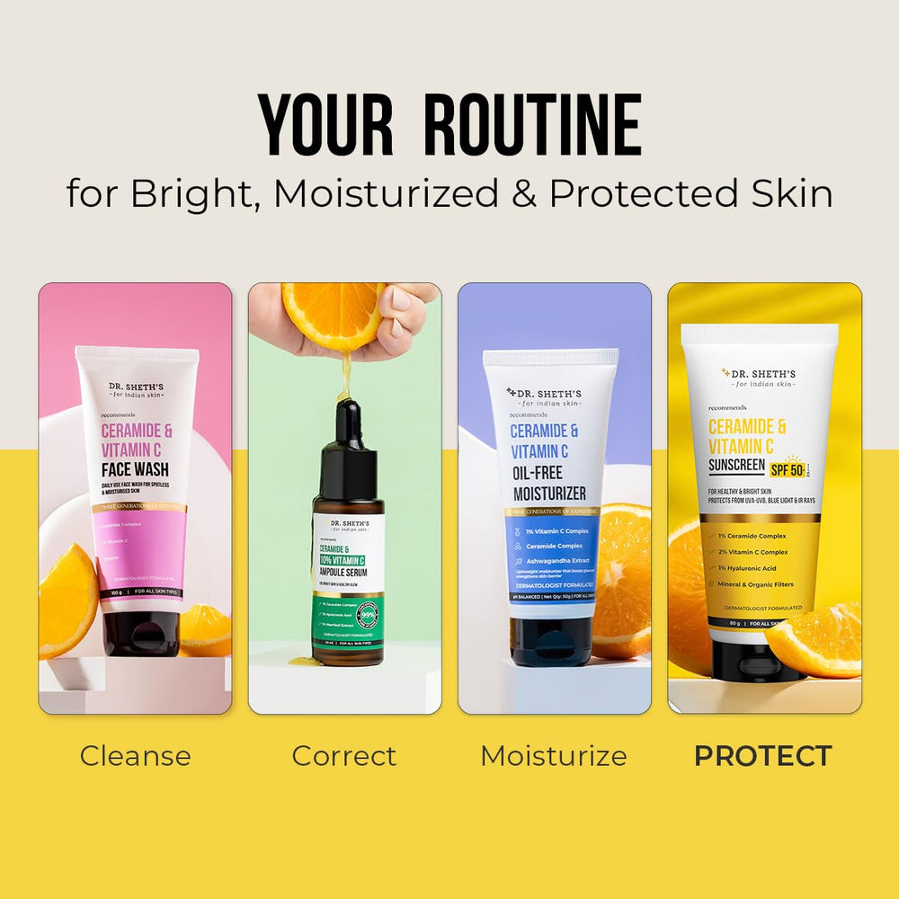 Dr. Sheth's sunscreen used outdoors to emphasize broad-spectrum defense