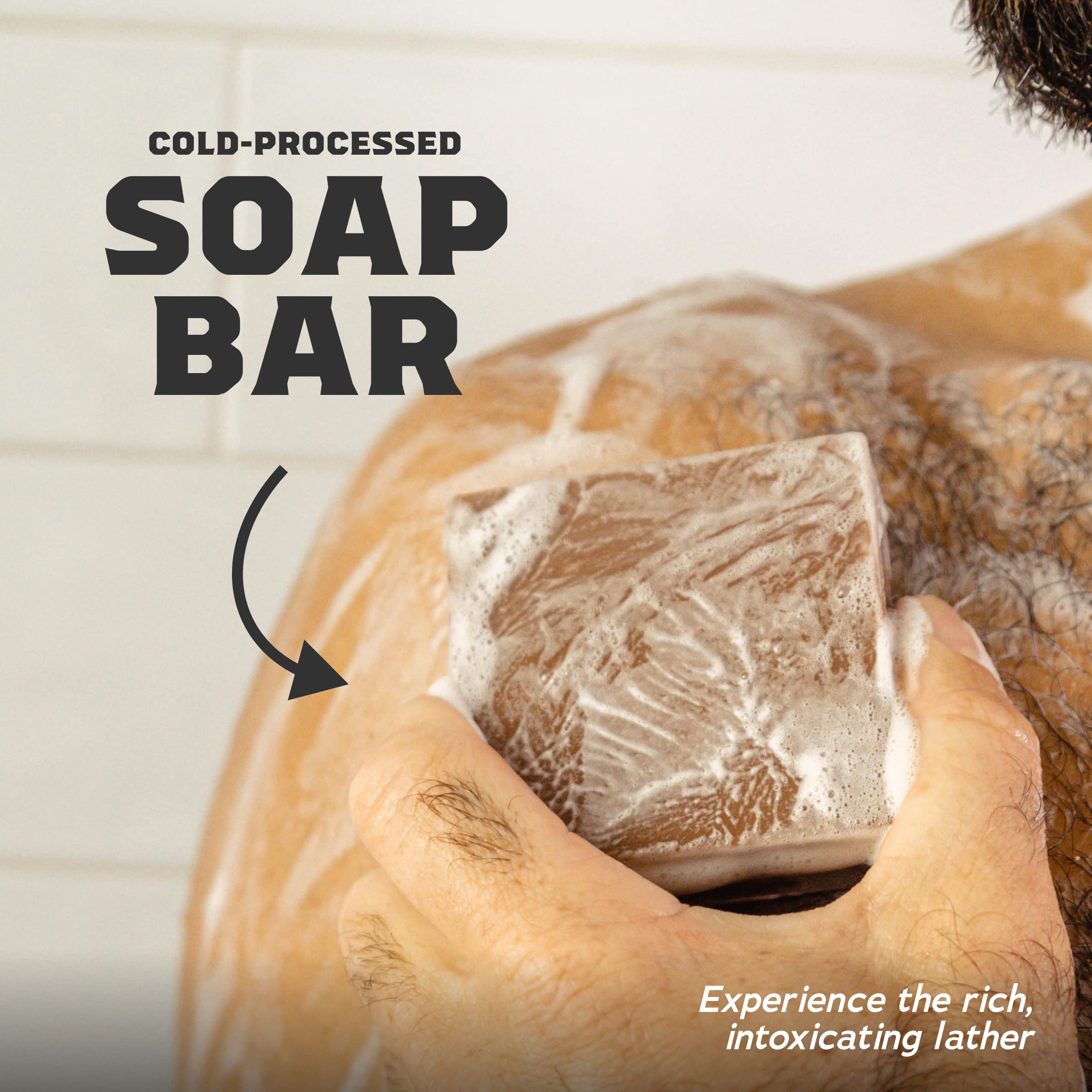Dr. Squatch soap bars draining on a dish to show longevity and proper drying benefit