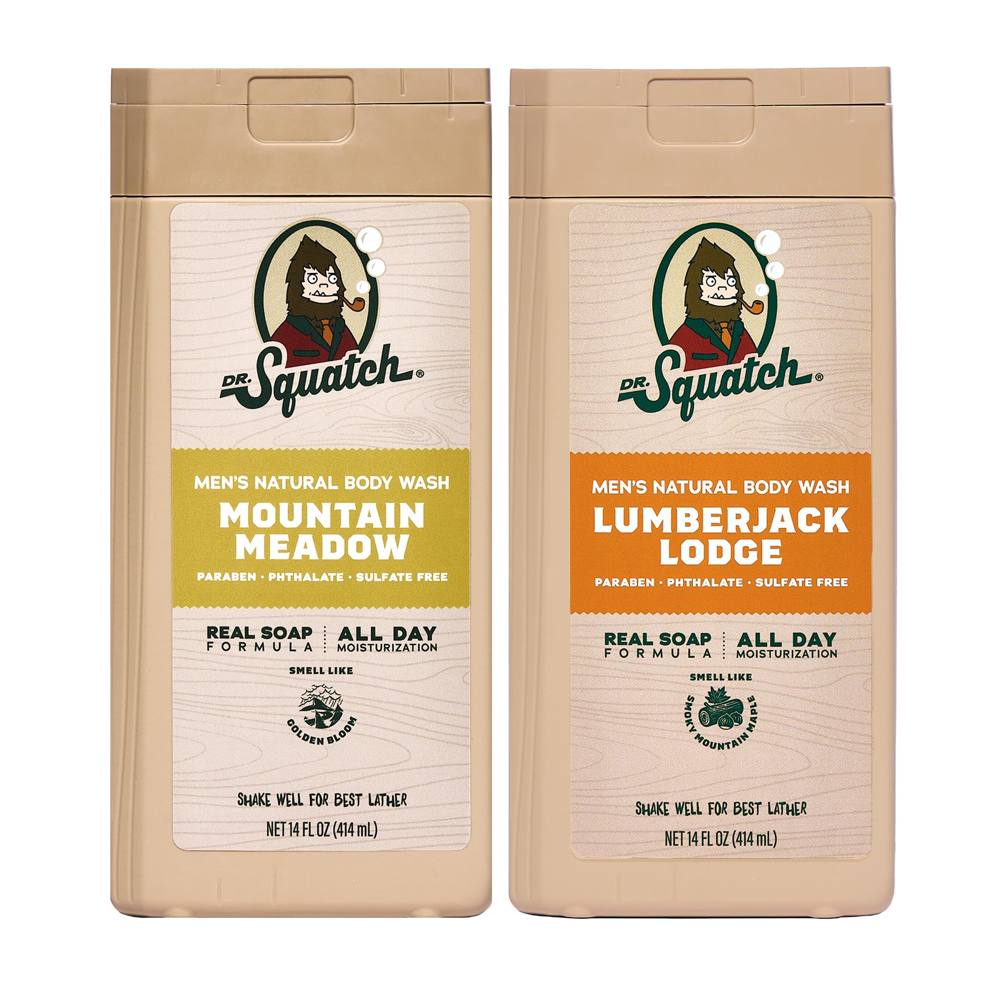 Dr. Squatch Mountain Meadow bottle front showing clean design and natural scent benefit