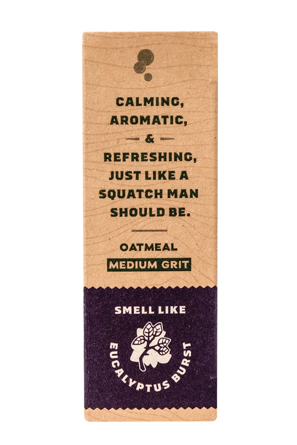 Dr. Squatch eucalyptus soap on shower shelf conveying clean rinse benefit