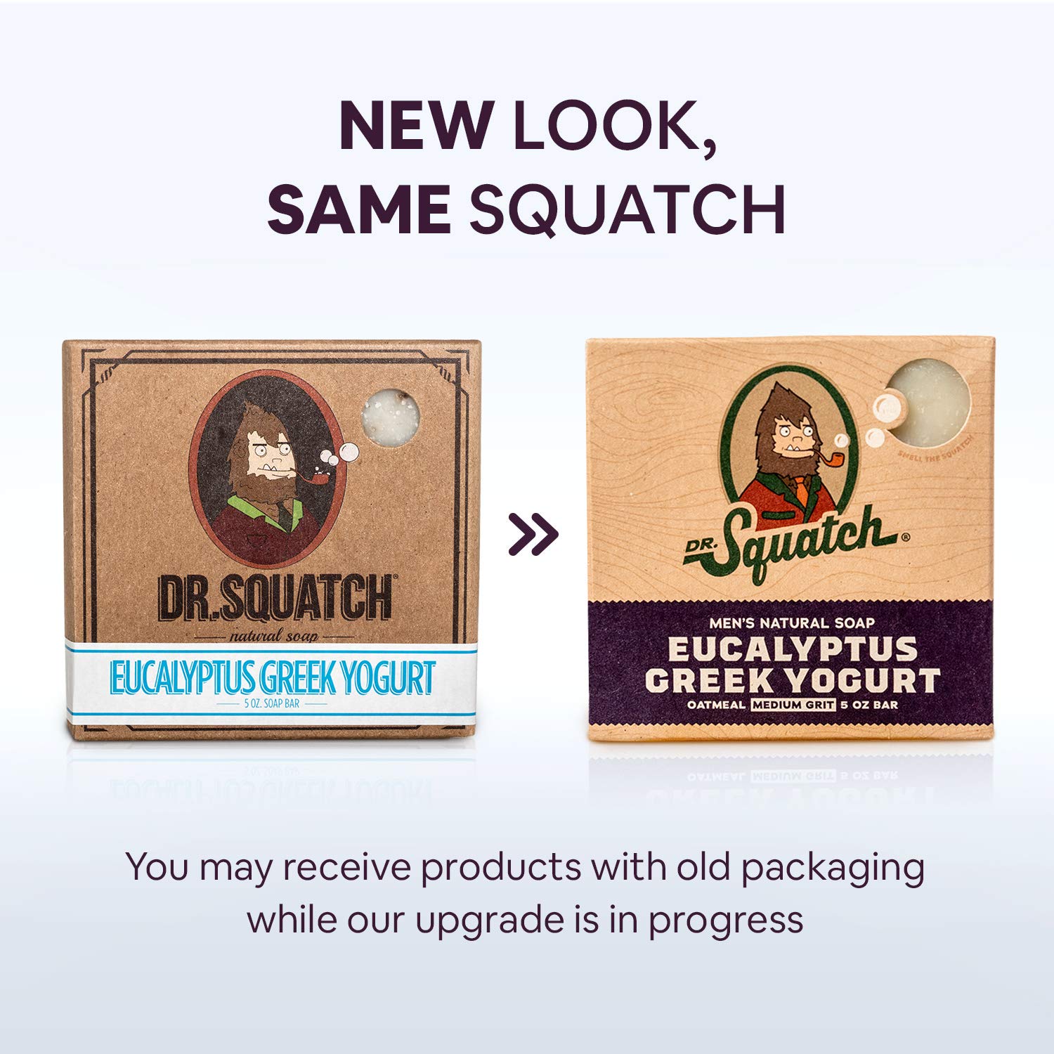 Dr. Squatch eucalyptus bar side profile revealing natural texture and grip