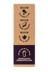 Dr. Squatch eucalyptus bar next to hand showing true size and portability