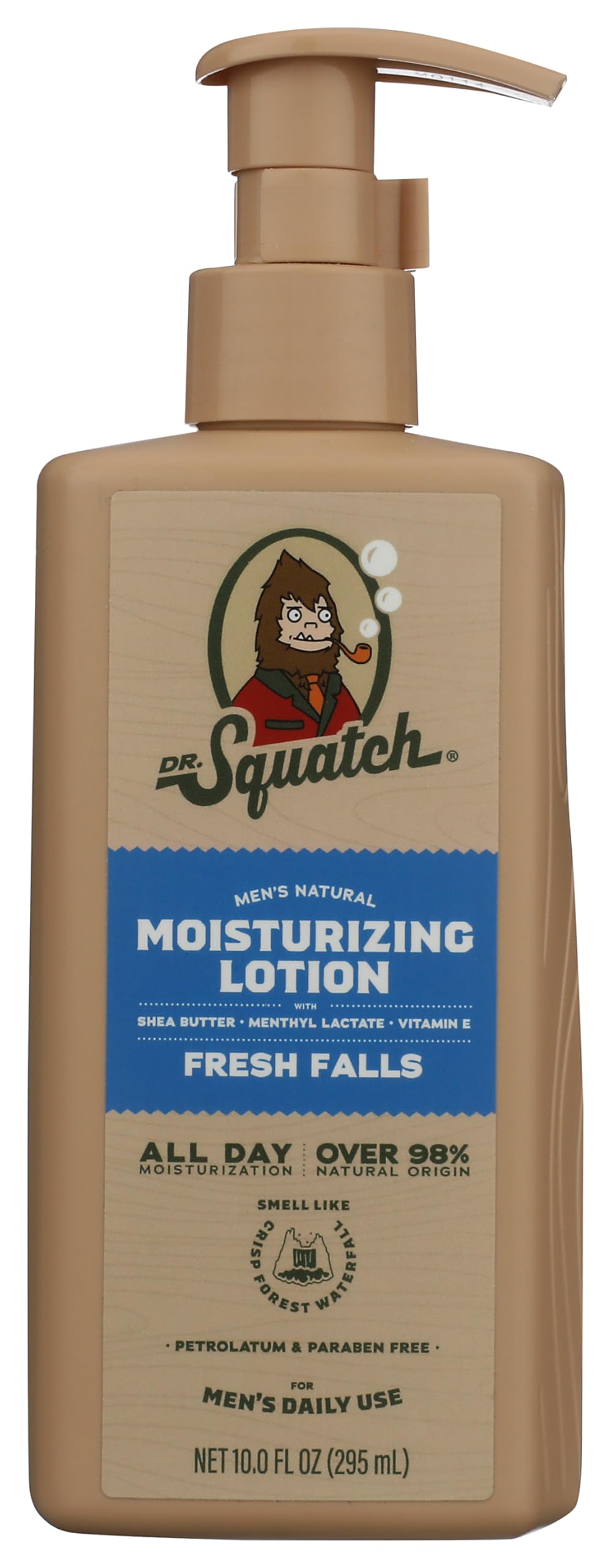 Dr. Squatch Fresh Falls Conditioner front bottle showing label and benefits