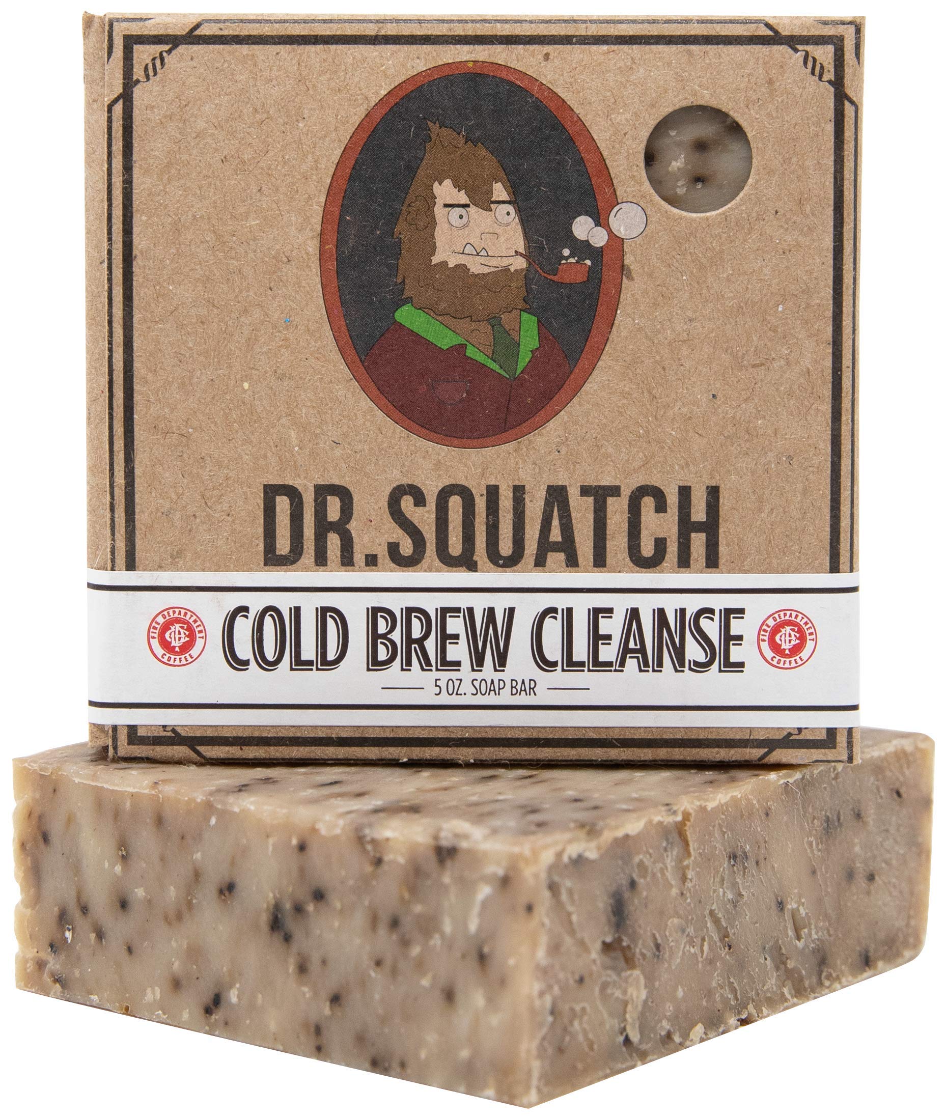 Dr. Squatch front packaging showing coffee soap bar and branding energizing scent