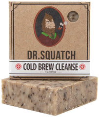 Dr. Squatch front packaging showing coffee soap bar and branding energizing scent